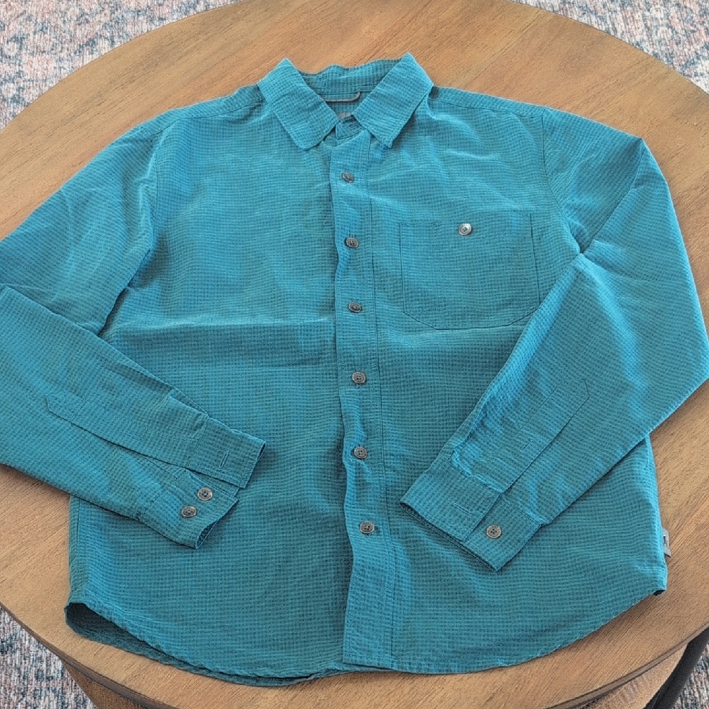 Royal Robbins Turquoise Checkered Shirt